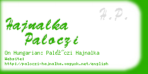 hajnalka paloczi business card